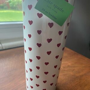Kate Spade White Tumbler with Gold Accents